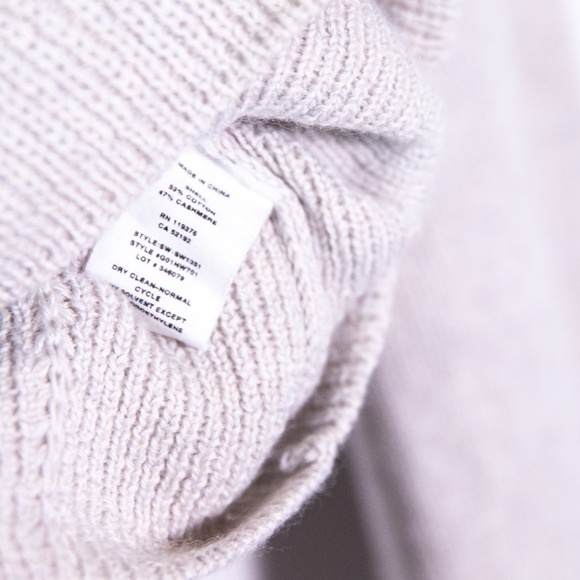 Helmut Lang Cotton Cashmere Knit Stretch Scoop Neck Pullover Sweater Gray XS - Picture 3 of 4